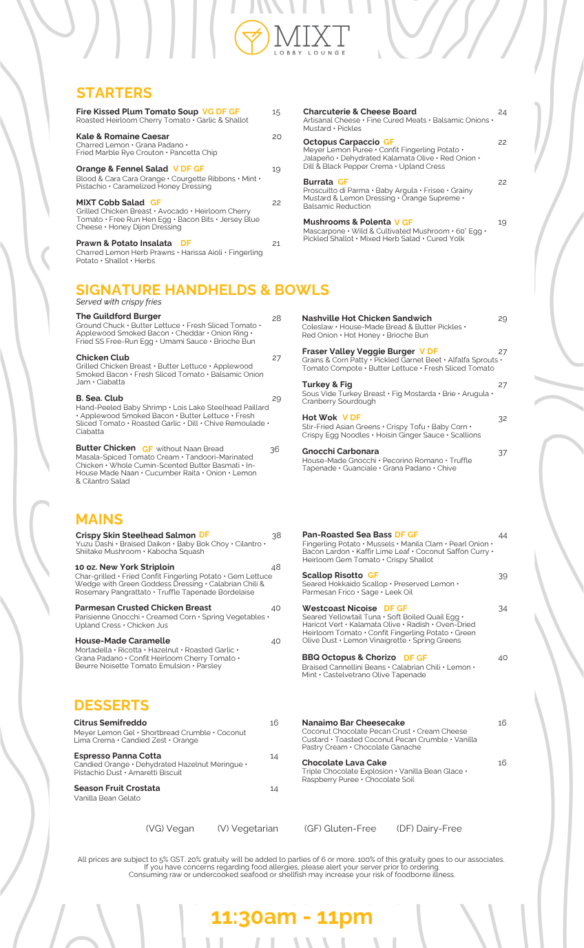 Spring & Summer Menu 2025